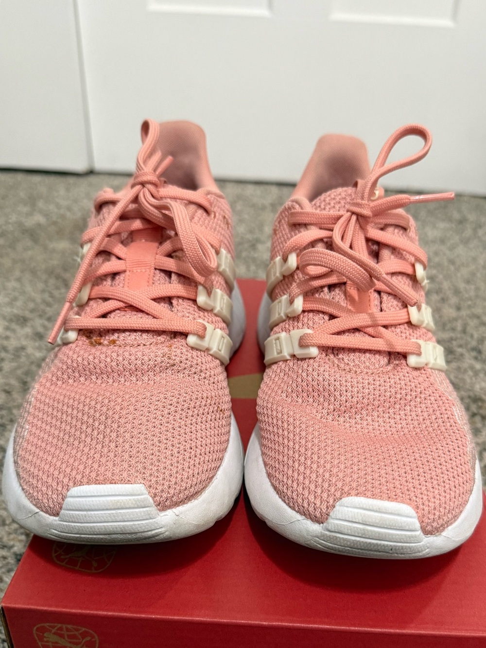 Adidas Coral Running Shoes with White Details